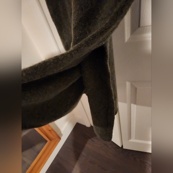 ASOS Design Front Seam Knit Midaxi Dress, Khaki, Size S Petite - Picture 5 of 9